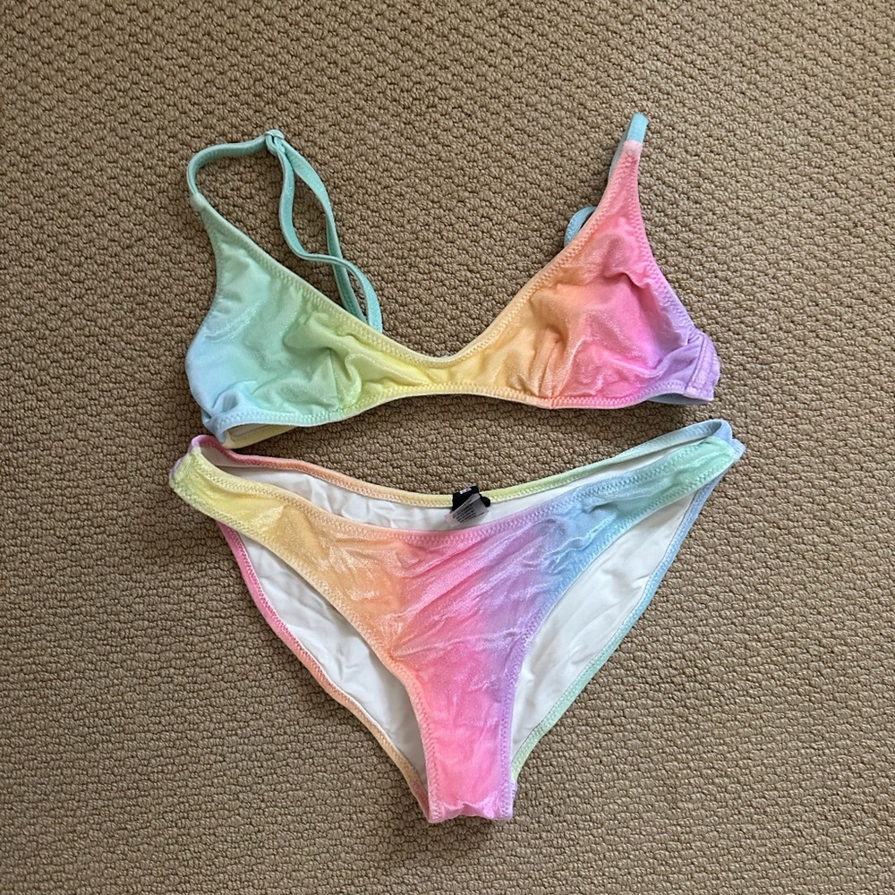 Triangl Swimwear Rainbow Bikini Set